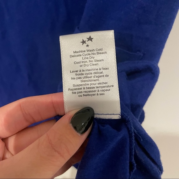 Talula Cropped Tank With Pocket Size S Royal Blue - Picture 6 of 6